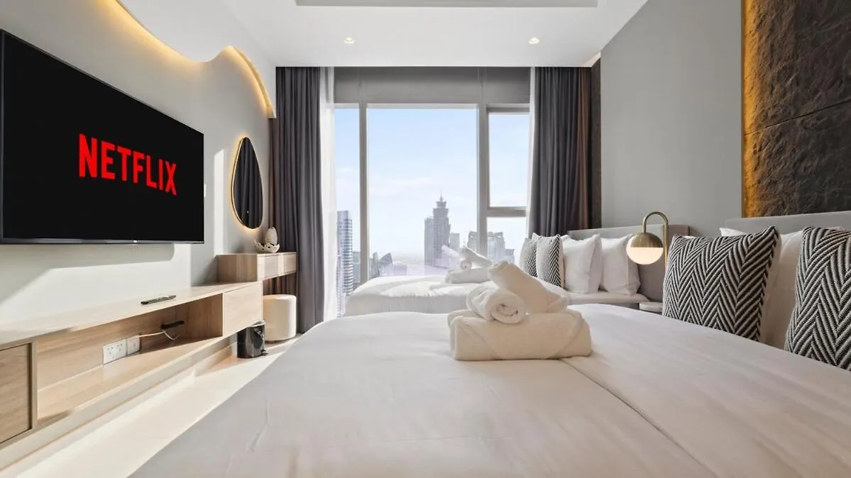 1Br High Floor With Rooftop Infinity Pool Dubai 0*,
